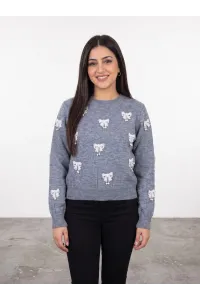 Pull en Maille Femme avec Nœuds en Dentelle & Perles | Tunisie
