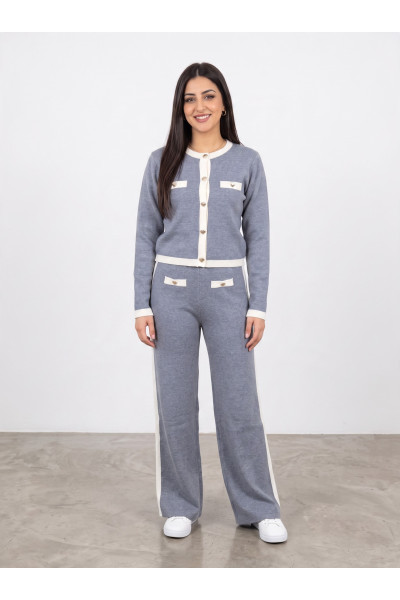Set 2 Pièces en Maille Femme Cardigan & Pantalon Large | Tunisie
