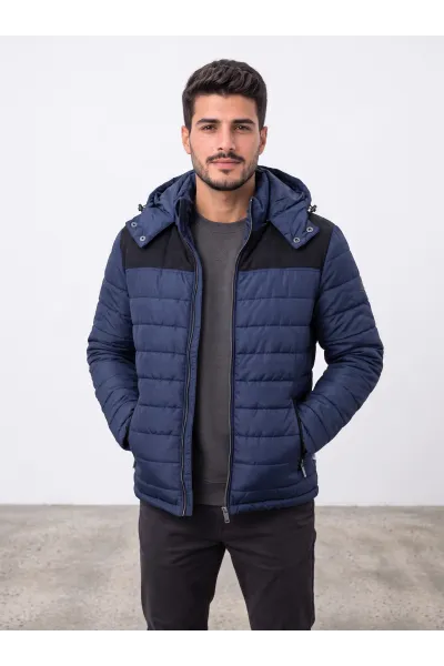 Manteau  Matelassée Homme avec Capuche Amovible | Hiver Tunisie
