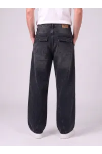 Jean Large Wide Leg Homme à Effet Délavé | Streetwear Tunisie