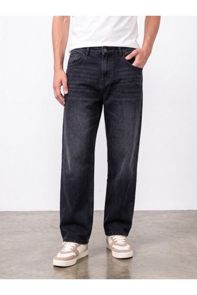 Jean Large Wide Leg Homme à Effet Délavé | Streetwear Tunisie