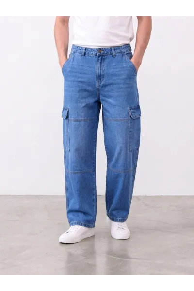 Jean Cargo Ample Homme à Poches Côtés | Streetwear Tunisie