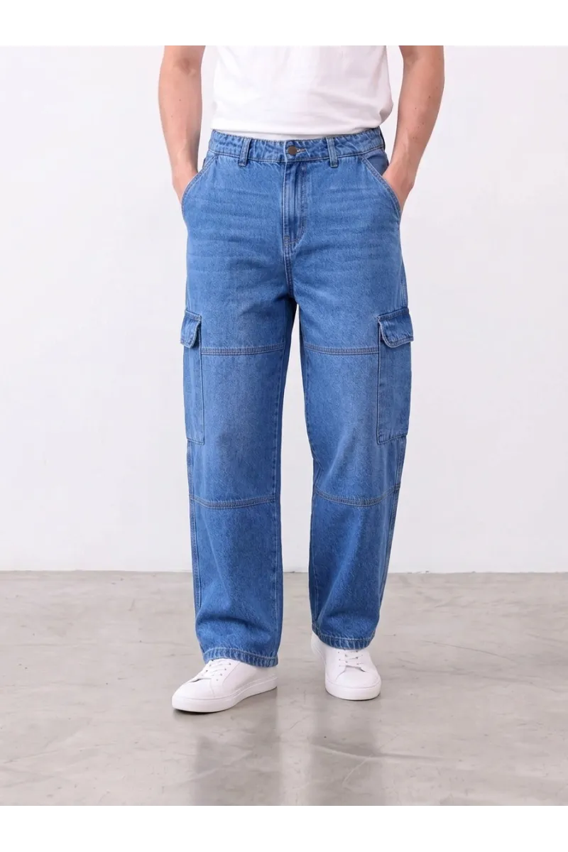 Jean Cargo Ample Homme à Poches Côtés | Streetwear Tunisie