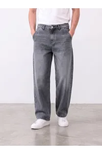 Jean Ample Wide Leg Homme à Effet Délavé | Streetwear Tunisie