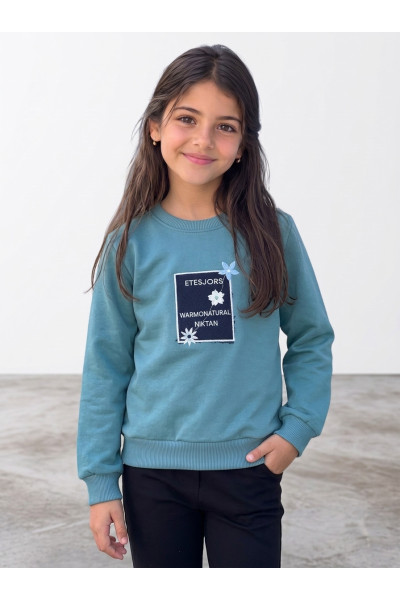 Sweatshirt Fille Imprimé & Broderies Florales | Mode Enfant Tunisie
