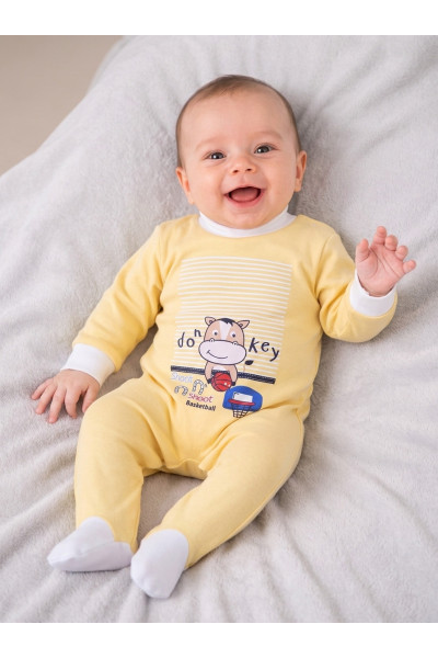 Grenouillère Bébé à Pieds Intégrés & Motif Imprimé | Pyjama Bébé Tunisie
