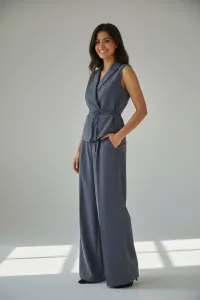 Ensemble femme blazer croisé et pantalon large élégant | Tunisie