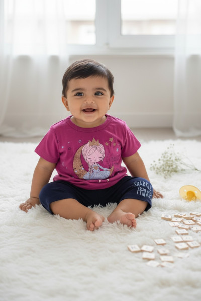Ensemble Bébé Fillette Sparkle Princesse | Mode Bébé Tunisie