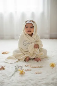 Set capes de bain bébé chien panda avec gant | Tunisie