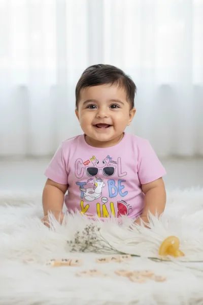 T-shirt bébé fillette « Cool to be Kind » design mer | Tunisie