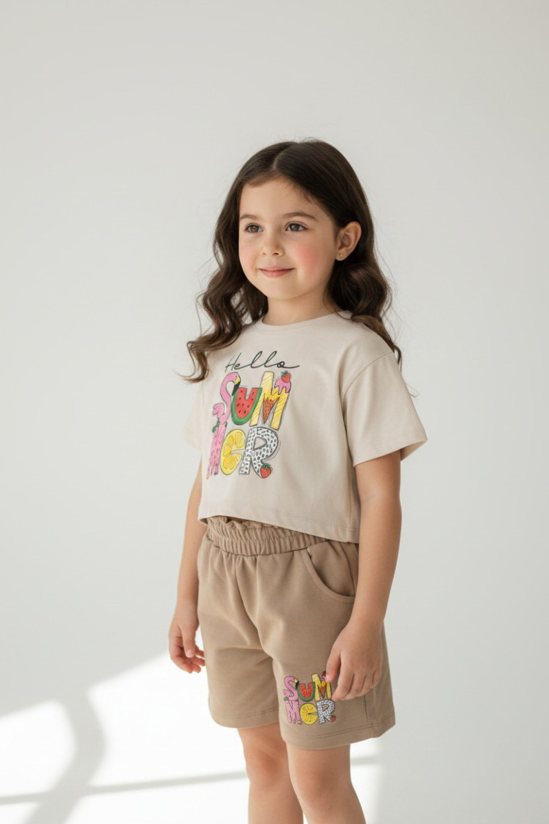 Ensemble fillette “Hello Summer” 2 pièces | Vêtements enfant Tunisie