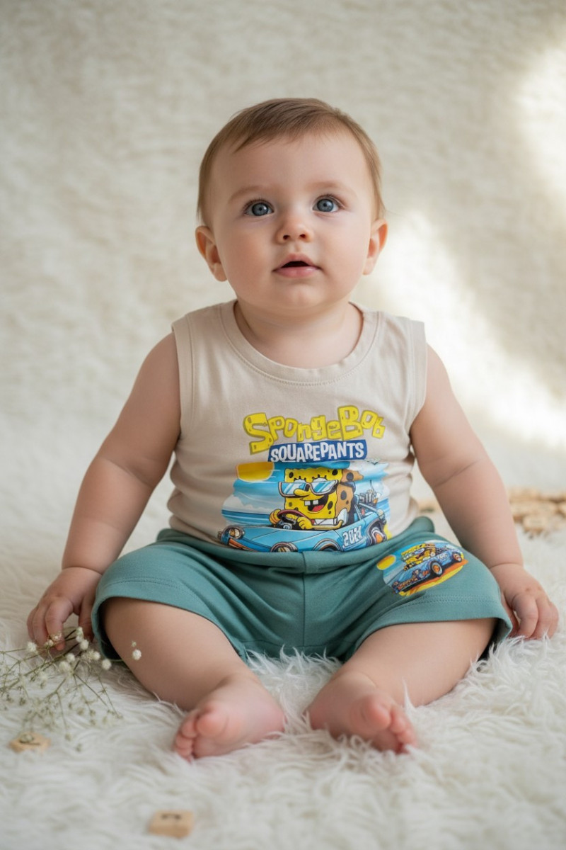 Ensemble bébé garçon 2 pièces été | Vêtements bébé Tunisie