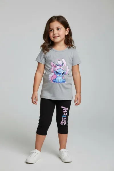 Ensemble fillette Stitch avec legging coton | Mode enfant Tunisie