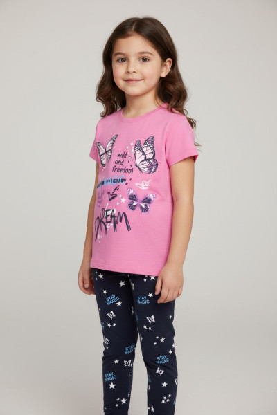 Ensemble fillette “Wild and Freedom” papillons | Mode enfant Tunisie