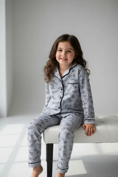 Pyjama Fillette Bugs Bunny Col Chemise | Vêtements Enfant Tunisie
