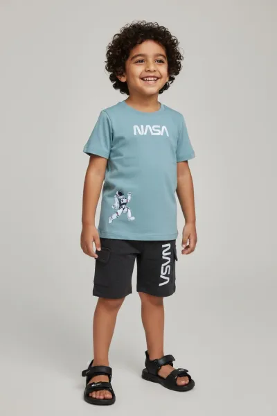 Ensemble Garçon NASA Astronaute T-shirt & Short | Vêtements Enfant Tunisie