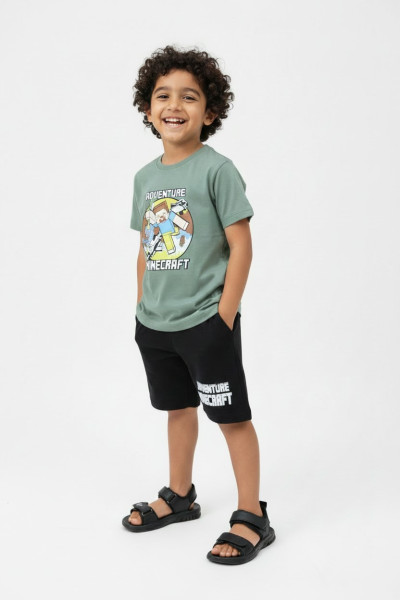 Ensemble Garçon Aventure Minecraft T-shirt & Short | Vêtements Enfant Tunisie